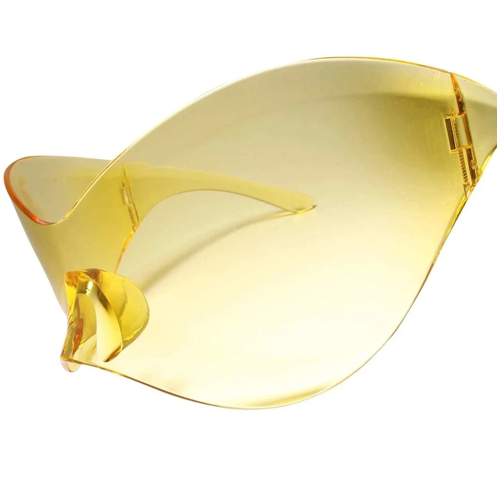 Yellow Sunglasses Women Fashion Designer Oversized Festival‎ Party Gafas Shield